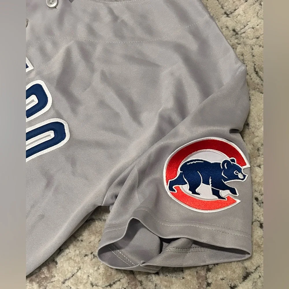 Majestic Authentic Chicago Cubs Baseball Road Gray Jersey with Patch Men’s Sz: L - Picture 4 of 6